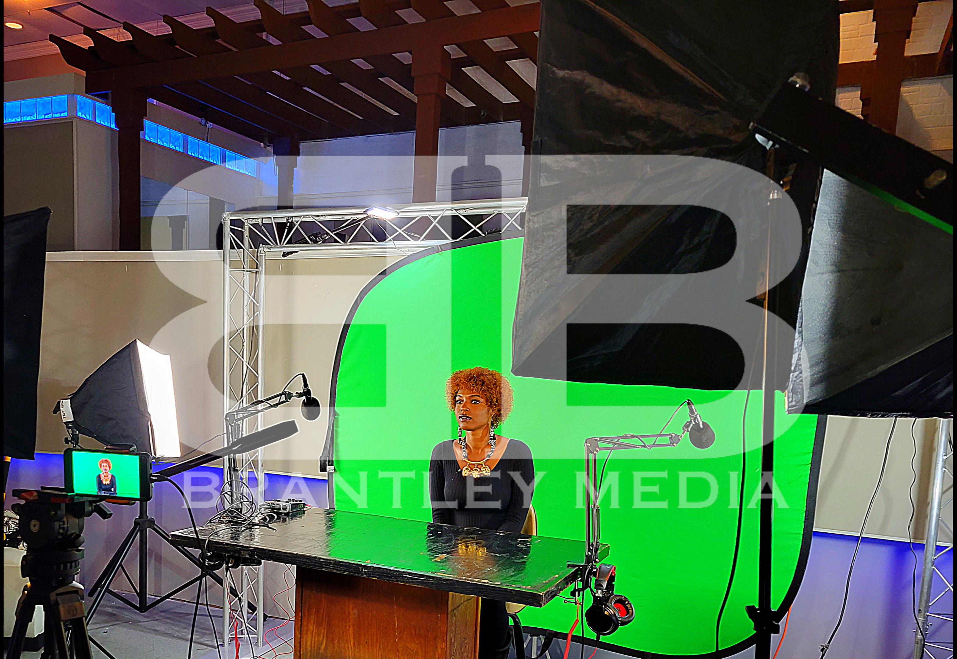 Green Screne with Brantley Media logo